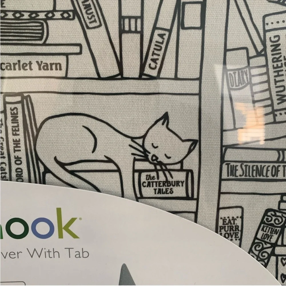 Nook tablet cover 10.1 Nook Cat Bookshelf cover NEW!!